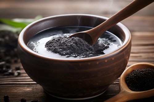 綠色食品黑芝麻糊小吃攝影圖 攝影圖